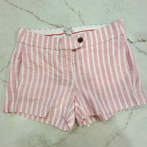 J. Crew Pink and White High Waist Shorts